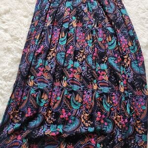 Vintage Kensington Square Floral & Paisley Midi Skirt Womens Size Large